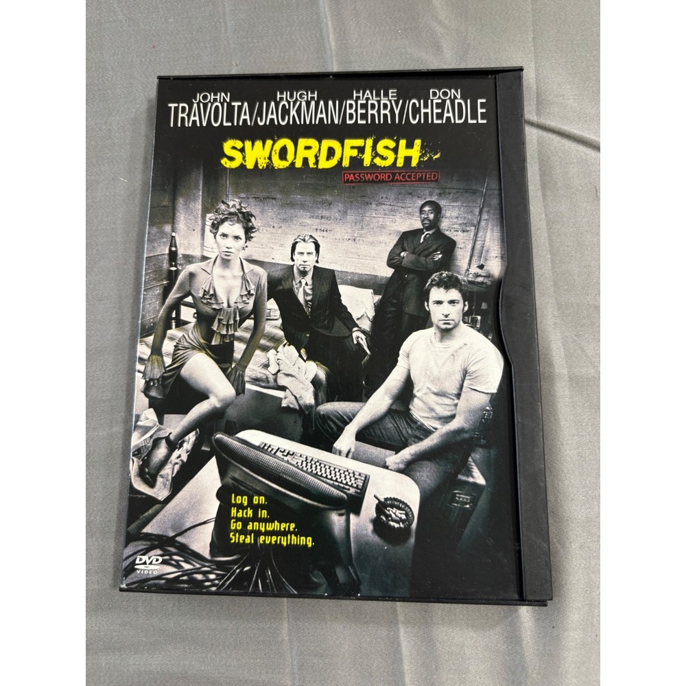 Swordfish DVD John Travolta Hugh Jackman Halle Berry Action Thriller Widescreen